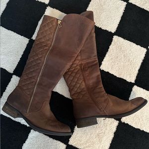 Steve Madden tall cognac boots